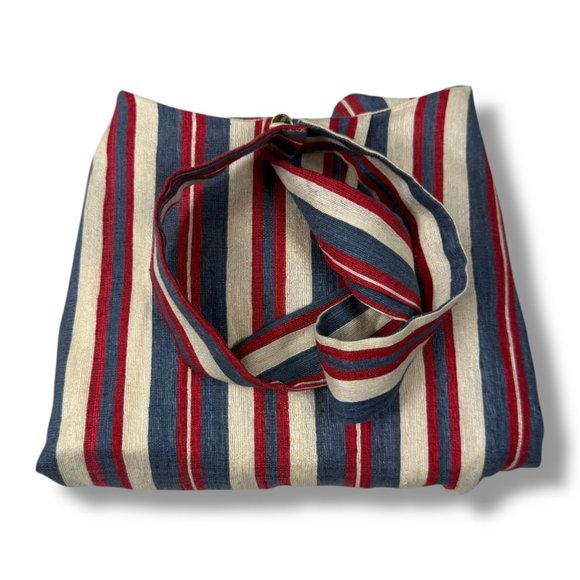 Viva Aviva Excl Halter Top Womens Sz S Multi Striped Raw Silk Cropped Tank - Picture 2 of 7